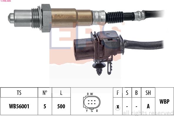 EPS 1.998.406 - Lambda-sonda parts5.com