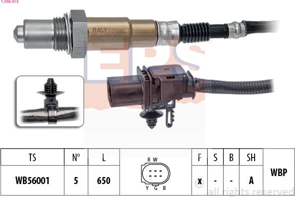 EPS 1.998.414 - Sonde lambda parts5.com