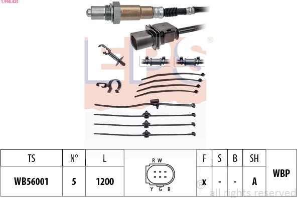 EPS 1.998.425 - Sonda Lambda parts5.com