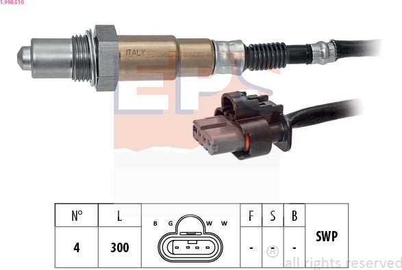 EPS 1.998.510 - Sonda Lambda parts5.com