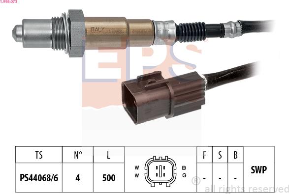 EPS 1.998.073 - Αισθητήρας λάμδα parts5.com