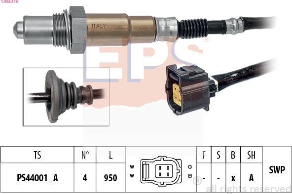 EPS 1.998.110 - Lambda sensörü parts5.com