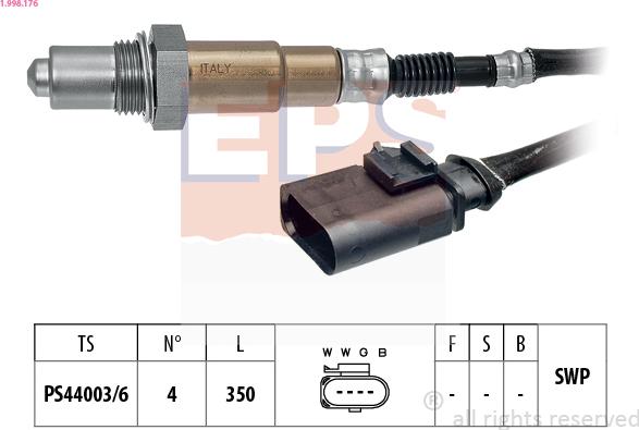 EPS 1.998.176 - Lambda andur parts5.com