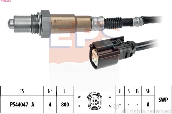 EPS 1.998.363 - Lambda sonda parts5.com