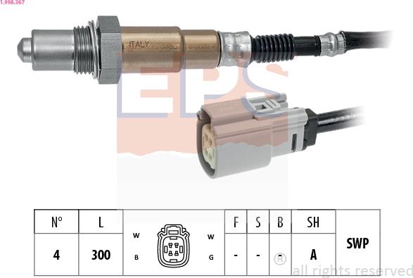 EPS 1.998.367 - Lambda sonda parts5.com