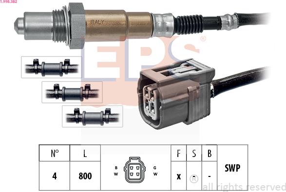 EPS 1.998.382 - Αισθητήρας λάμδα parts5.com