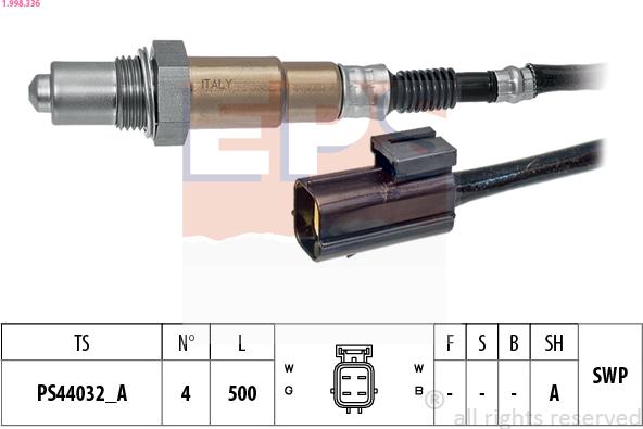 EPS 1.998.336 - Lambda sonda parts5.com