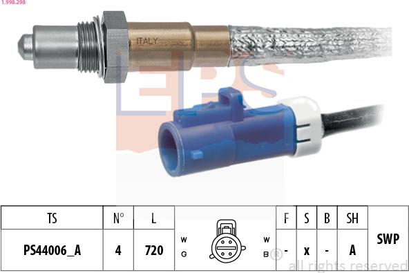 EPS 1.998.298 - Lambda andur parts5.com