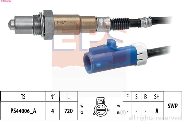 EPS 1.998.297 - Lambda-sonda parts5.com