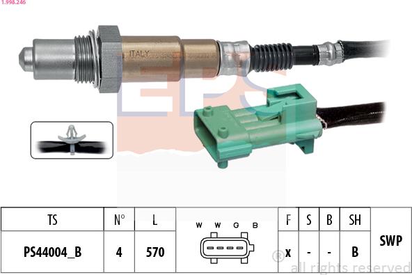 EPS 1.998.246 - Lambda Sensor parts5.com