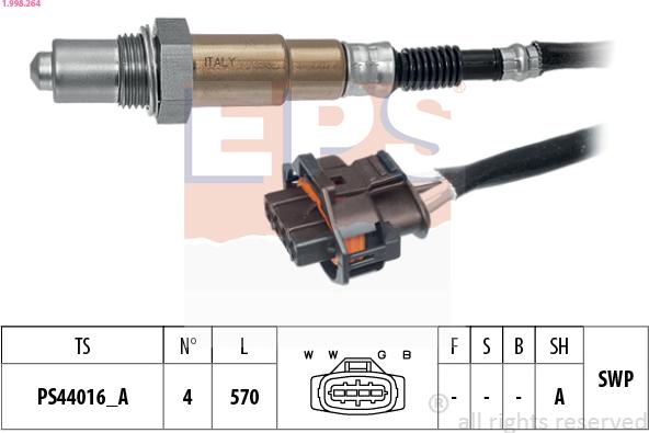 EPS 1.998.264 - Sonda Lambda parts5.com