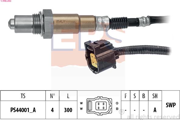 EPS 1.998.202 - Lambda andur parts5.com