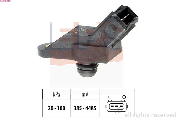 EPS 1.993.010 - Paineilma-anturi, korkeus parts5.com