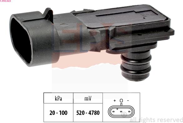 EPS 1.993.023 - Czujnik ciśnienia powietrza, adaptacja wysokościowa parts5.com