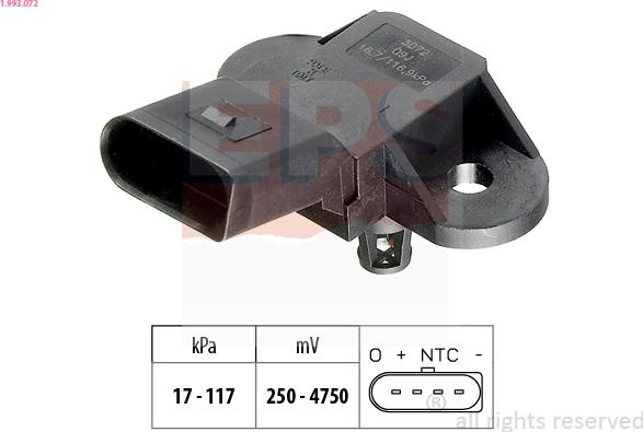 EPS 1.993.072 - Sensor de presión de aire, adaptación a la altura parts5.com