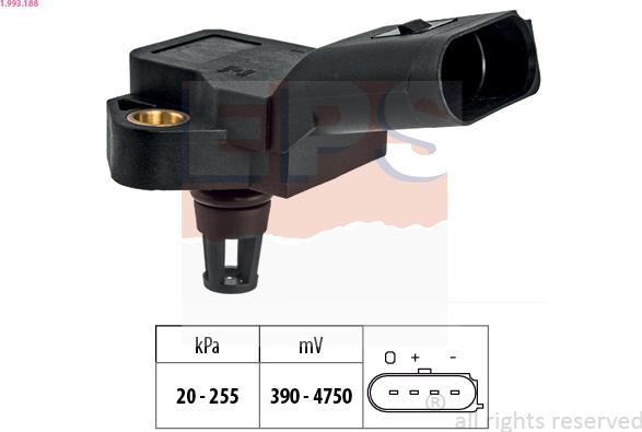 EPS 1.993.188 - Air Pressure Sensor, height adaptation parts5.com