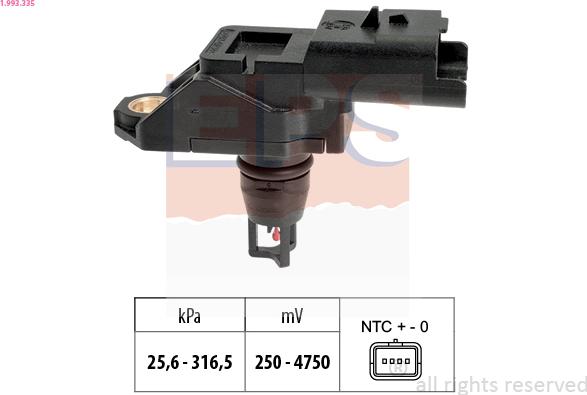 EPS 1.993.335 - Air Pressure Sensor, height adaptation parts5.com