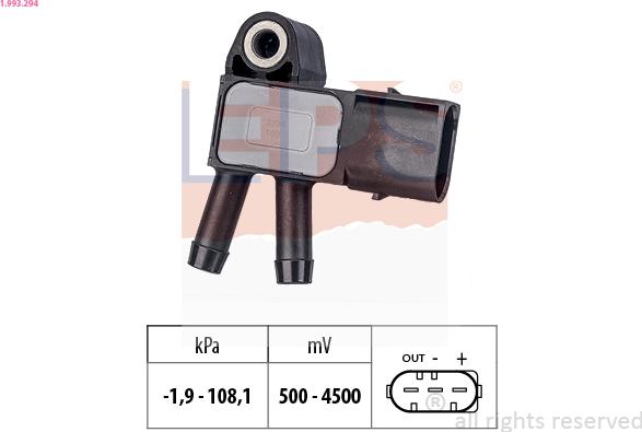 EPS 1.993.294 - Senzor, tlak ispušnih plinova parts5.com