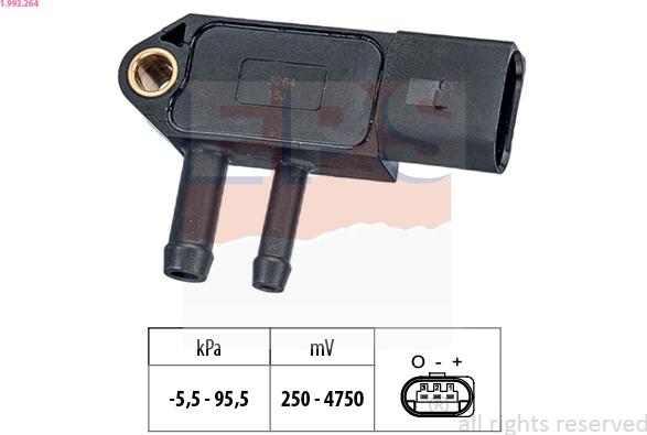 EPS 1.993.264 - Sensor de presión de aire, adaptación a la altura parts5.com