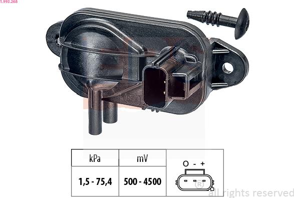 EPS 1.993.268 - Sensor de presión de aire, adaptación a la altura parts5.com