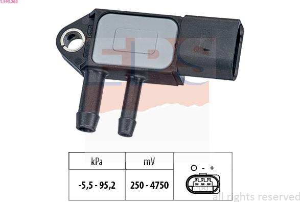 EPS 1.993.263 - Drucksensor, Bremskraftverstärker parts5.com