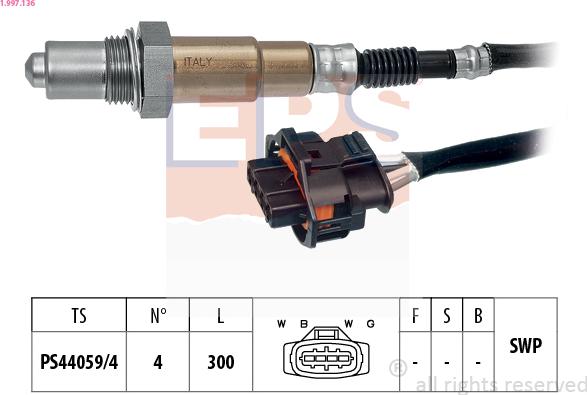 EPS 1.997.136 - Sonda lambda parts5.com