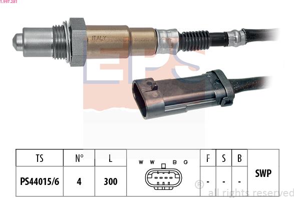 EPS 1.997.281 - Lambda Sensor parts5.com