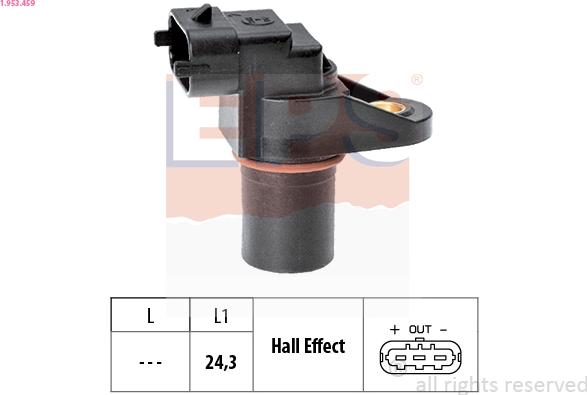 EPS 1.953.459 - Sensor, posición arbol de levas parts5.com