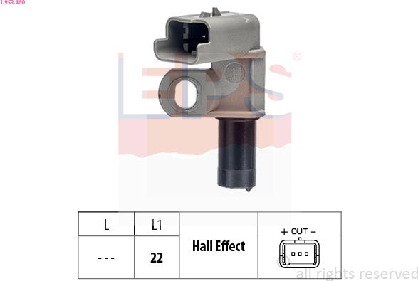 EPS 1.953.460 - Sensor, camshaft position parts5.com