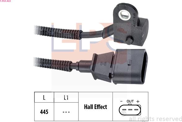 EPS 1.953.422 - Sensor, camshaft position parts5.com