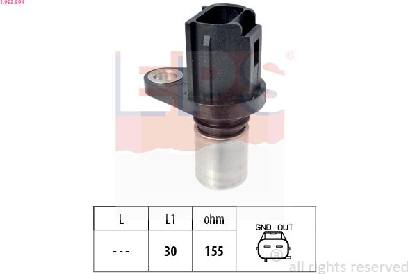 EPS 1.953.594 - Sensor, crankshaft pulse parts5.com