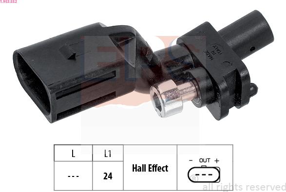 EPS 1.953.552 - Sensor, crankshaft pulse parts5.com