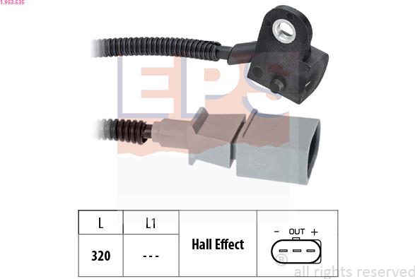 EPS 1.953.535 - Sensor, posición arbol de levas parts5.com