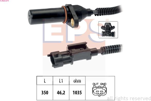 EPS 1.953.571 - Senzor impulsuri, arbore cotit parts5.com