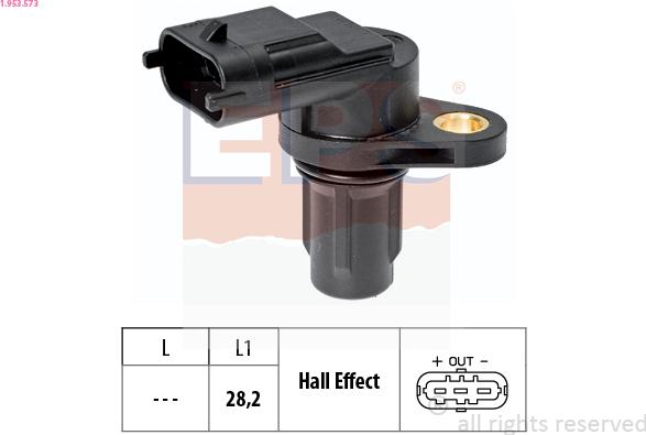 EPS 1.953.573 - Sensor, camshaft position parts5.com