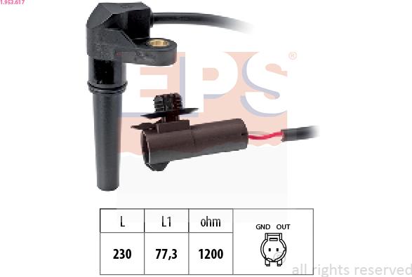 EPS 1.953.617 - RPM Sensor, automatic transmission parts5.com