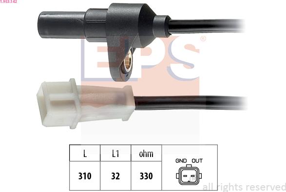 EPS 1.953.142 - Sensor, crankshaft pulse parts5.com