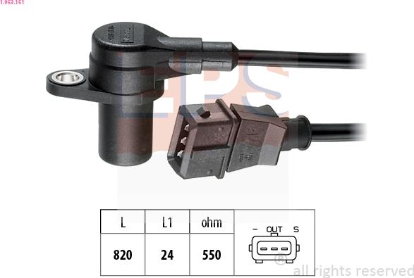 EPS 1.953.151 - Senzor impulsuri, arbore cotit parts5.com