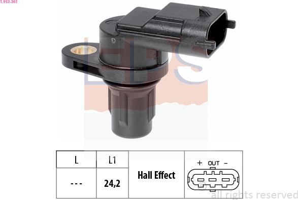 EPS 1.953.361 - Sensor, camshaft position parts5.com