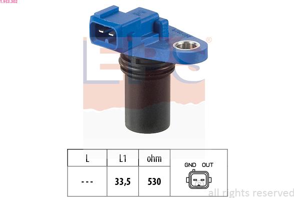 EPS 1.953.302 - Sensor, posición arbol de levas parts5.com