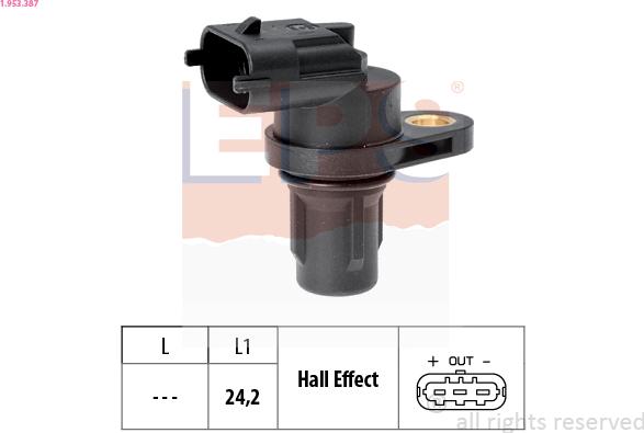 EPS 1.953.387 - Sensor, camshaft position parts5.com