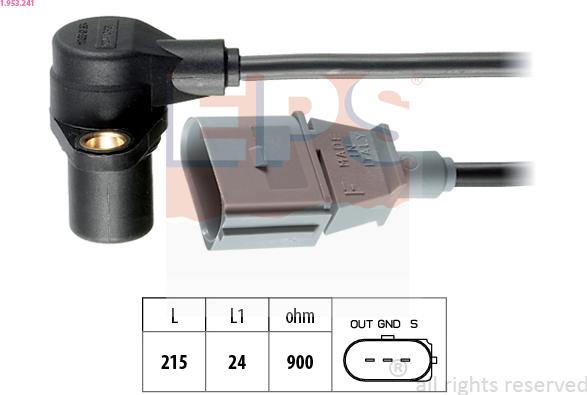 EPS 1.953.241 - Sensor, crankshaft pulse parts5.com