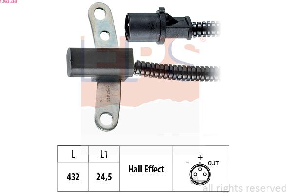 EPS 1.953.253 - Sensor, crankshaft pulse parts5.com