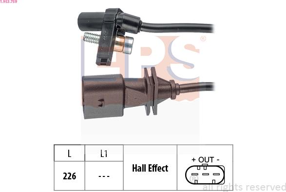 EPS 1.953.759 - Senzor impulsuri, arbore cotit parts5.com