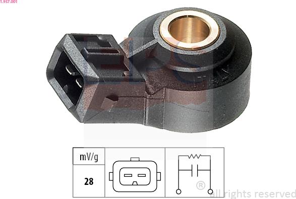 EPS 1.957.001 - Czujnik spalania stukowego parts5.com