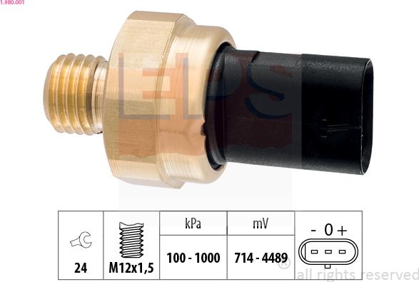 EPS 1.980.001 - Snímač tlaku oleja parts5.com