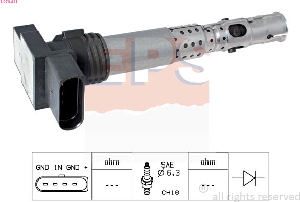 EPS 1.970.431 - Bobina de encendido parts5.com