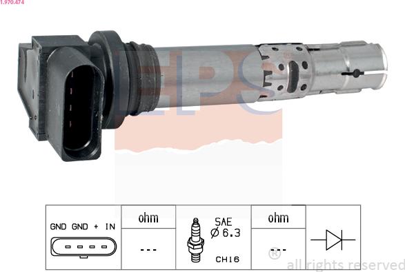 EPS 1.970.474 - Ateşleme bobini parts5.com