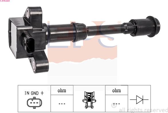 EPS 1.970.561 - Bobina de encendido parts5.com