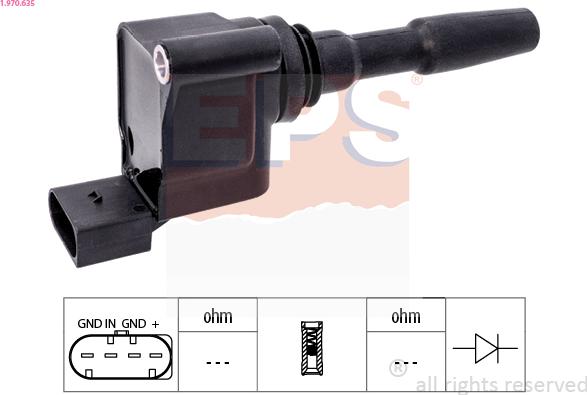 EPS 1.970.635 - Zapaľovacia cievka parts5.com